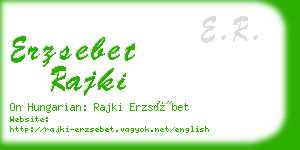 erzsebet rajki business card